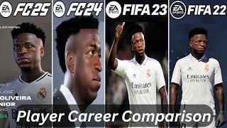 FC 25 Vs FC 24 Vs FIFA 23 Vs FIFA 22  Player Career Comparison [upl. by Nilrah879]