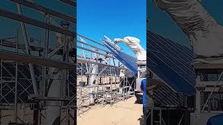 Installation process of photovoltaic panels with robots [upl. by Bathsheba]