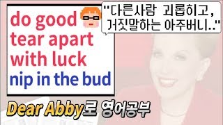 Dear Abby 영어공부  11 quot저희 아주버님은 아주 못됐어요quot nip sth in the bud tear apart do good discord [upl. by Ceciley]