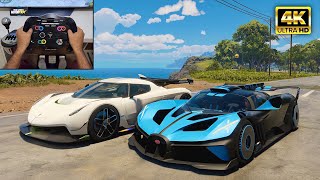 Bugatti Bolide amp Koenigsegg Jesko  The Crew Motorfest  Thrustmaster T300RS Open Wheel gameplay [upl. by Adle]