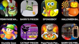 Pennywises MansionBARRYS PRISONSPONGEBOYHALLOWEEN BARRYSStumble GuysCATNAP PRISON [upl. by Gratt]