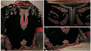 9000 MicroVelvet fully Embroidered and hand Embellished Articles Fully Embroidered Sequence Work [upl. by Riddle576]