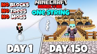 I Survived 100 Days on One String Minecraft Hardcorehindi [upl. by Holub]