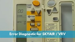 Error Diagnostic for SKYAIR  VRV using wireless remote controller  Daikin Singapore [upl. by Sibelle]