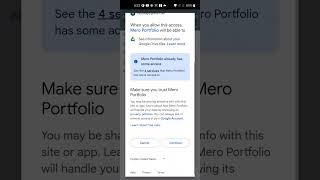 Demo video showcasing the usage of Google Drive scope for Mero Portfolio [upl. by Enenaej330]