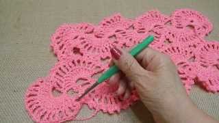 Chal Abanicos Crochet 1 parte 2 de 2 [upl. by Leahcimluap]