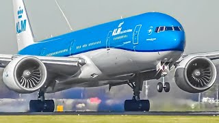 30 SMOOTH BIG PLANE LANDINGS  Amsterdam Airport Schiphol Plane Spotting AMSEHAM [upl. by Mcgannon464]