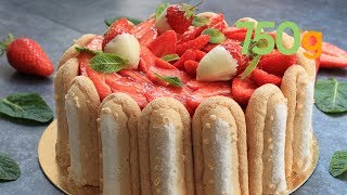 Recette charlotte aux fraises et mousse de fraises  750g [upl. by Gagnon]