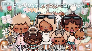 productive big family morning routine ౨ৎ˚⟡˖ ࣪⋆ AESTHETIC 🥞🧸🌷  VOICED ⭐️📢  Toca Boca Rp [upl. by Viscardi]