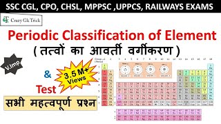 Science Gk  Periodic Classification of Element  आवर्त सारणी  By Akshay Shrivastava [upl. by Ebehp]