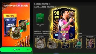 Thrilling TOTS Messi Pack Opening  Packed 99 Zidane FC Mobile 24 [upl. by Helen932]