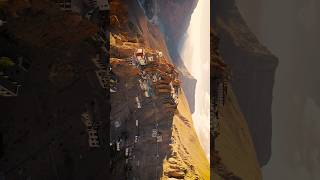 Unique Monastery on cliffs of mountain  Dhankar Monastery Spiti valley travel mountains india [upl. by Adnylg]