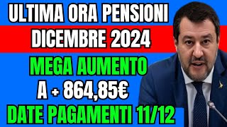 🔥 Grandiosa Novità sulle Pensioni 84685€ in Arrivo a Dicembre Scopri la Data di Pagamento 🚀 [upl. by Aerbma833]