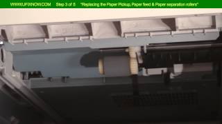 HP Laserjet 4240n42504350 Series  Replacing the Paper Pickup amp Paper Feed Rollers [upl. by Niwle]