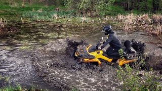 ATV Saltov 8  BRP Outlander 650 Canam in the swamp  GoPro  Квадроциклы в болоте [upl. by Viridissa]