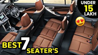 Best 7 Seater Cars in India Under 15 Lakh  Best Family Cars Under 15 Lakhs  Top 7 Seater Cars 2024 [upl. by Lletnwahs781]