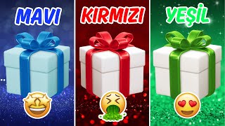 Hediyeni Seç 🎁 Mavi Kırmızı ve ya Yeşil 🤩😍🤮 Ne Kadar Şanslısın 🤔 [upl. by Fitzsimmons]