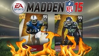 GOLDEN TICKET Pack Opening Calvin Johnson amp Brandon Browner Madden 15 Ultimate Team [upl. by Arri201]