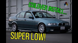 Installing Coilovers On My BMW E36 [upl. by Karalynn231]