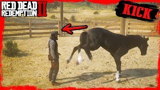 RDR2 horse kick  John Marston messing with horses at his farm Gameplay🤠🤠🤠 [upl. by Giorgia]