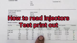 How to read injector testing print out [upl. by Ophelie]