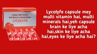 Lycolyfe multi vitamin amp multi minerals capsule review [upl. by Gerk]