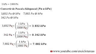 Convertir de Pascal a KiloPascal Pa a kPa [upl. by Deck]