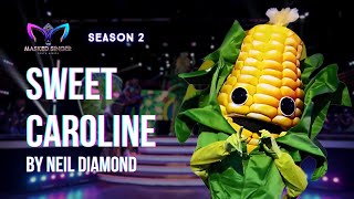 Mielie performs ”Sweet Caroline”  Season 2 Episode 7  The Masked Singer SA [upl. by Wilfreda479]