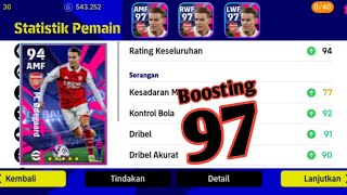 Racikan M Odegaard Club Selection Championship Max Rating 94 Boosting 97 Arsenal Efootball 2023 [upl. by Ettenhoj]