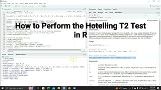 Hypothesis Testing in R How to Perform the Hotelling T2 Test [upl. by Eidualc]