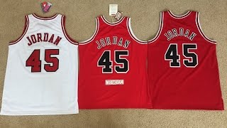 A Review and Comparison of The Michael Jordan Nike vs Mitchell amp Ness 45 Jerseys [upl. by Norrahs]