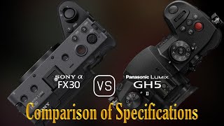 Sony FX30 vs Panasonic Lumix GH5 II A Comparison of Specifications [upl. by Alba977]