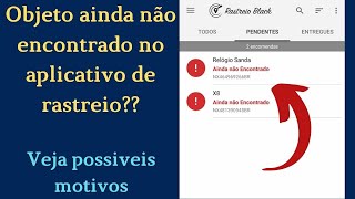 Objeto ainda não encontrado no aplicativo de rastreio no fluxo postal [upl. by Anaj]