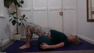 Yoga with a Bolster Restorative Yoga FULL LESSON  Front Body Stretching Lower Abdomen amp Nerves [upl. by Amend]