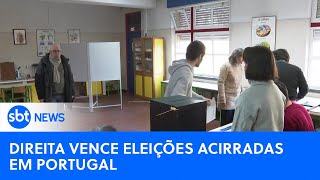 Partido de extremadireita vence eleições acirradas em Portugal SBTNewsnaTV110324 [upl. by Llert854]