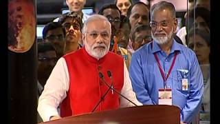 PM witnesses insertion of Mars Orbiter Mission into Martian orbit at ISRO Full event [upl. by Atirhs]