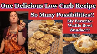 KetoLow Carb Pizzelle Recipe only 1 Net Carb Each [upl. by Neerom]