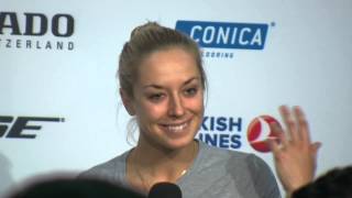 Interview Sabine Lisicki GER Porsche Tennis Grand Prix 2015 [upl. by Assirahs]