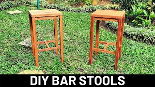 How to Make Wooden Bar Stools  DIY Woodworking Project [upl. by Kreindler152]