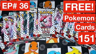 FREE Pokemon Cards Scarlet amp Violet 151 Ep  36 Opening Unwrapping Unboxing Giveaway Contest [upl. by Tomi564]