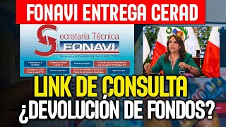 Fonavi entrega CERAD LINK de consulta ¿Cómo avanza la nueva devolución de fondos ¿Hay nueva fecha [upl. by Linea]