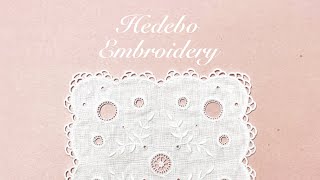 Hand Embroidery White Work Doily Making Hedebo Embroidery Square Doily [upl. by Leak951]