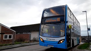 Onboard Stagecoach Bus 15546  Scania N230UD ADL Enviro400  Route 95  GN59 EWV [upl. by Asil]