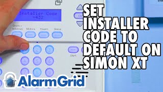 Interlogix Simon XT Setting Installer Code to Default [upl. by Zelikow552]