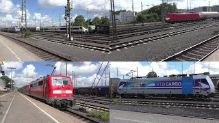 Bahnverkehr in AachenWest mit Mireo Br 111 Arriva FLIRT 3 Güterzügen Br 425 und Euregiobahn [upl. by Ermengarde]