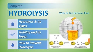 Hydrolysis and Stability of drugs  How to Prevent Hydrolysis  Stability of drugs Physical Pharmacy [upl. by Nevlin]