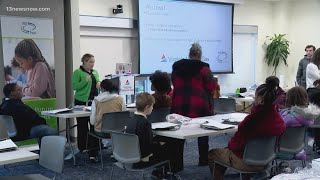 Virginia Natural Gas teach students how to live more sustainably by hosting an energy workshop [upl. by Emalee]