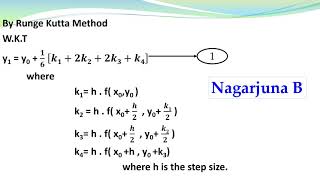 Runge Kutta Method to Solve Ordinary Differential Equation of 1st Order amp 1st Degree RK Method Pb1 [upl. by Eneroc]