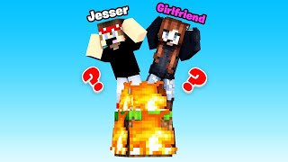 OUR 1 BLOCK WORLD IS ON FIRE  Minecraft w My Girlfriend [upl. by Nikos]