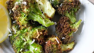 Air fryer broccoli Parmesan  Air fried broccoli [upl. by Aikemahs]